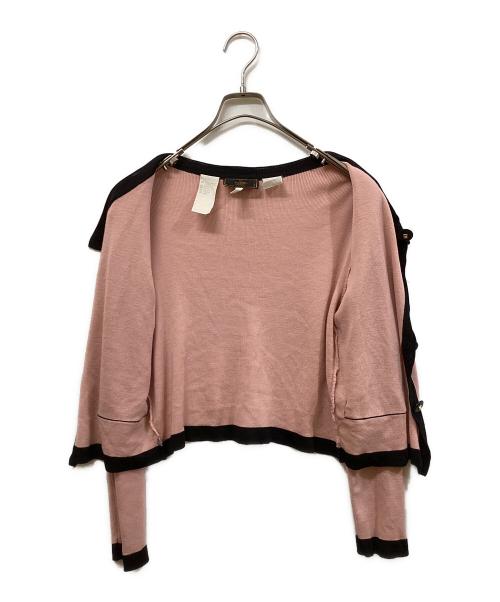 FENDI（フェンディ）FENDI (フェンディ) ロゴボタンカーディガン ピンク サイズ:SIZE 38の古着・服飾アイテム