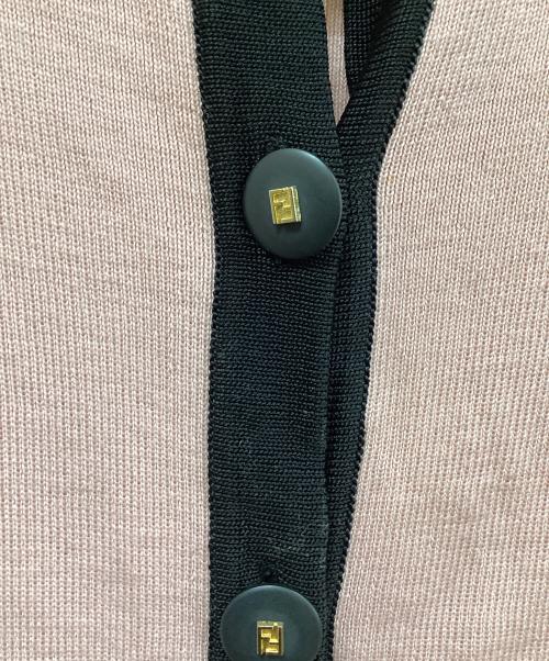 FENDI（フェンディ）FENDI (フェンディ) ロゴボタンカーディガン ピンク サイズ:SIZE 38の古着・服飾アイテム