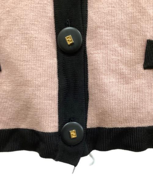 FENDI（フェンディ）FENDI (フェンディ) ロゴボタンカーディガン ピンク サイズ:SIZE 38の古着・服飾アイテム