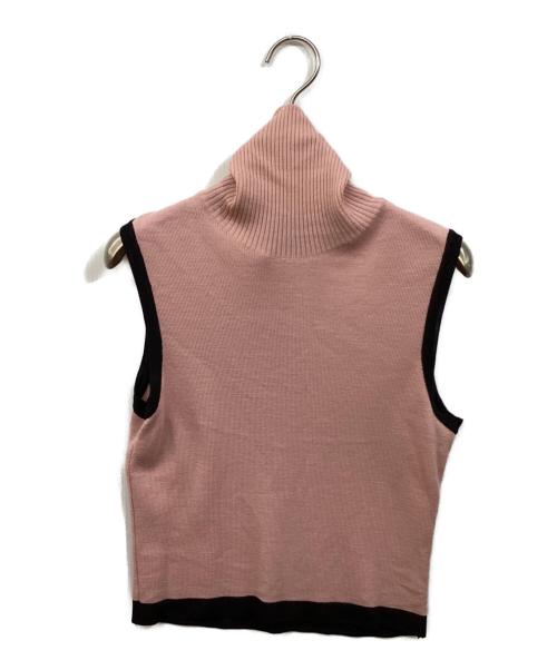 FENDI（フェンディ）FENDI (フェンディ) ノースリーブニット ピンク サイズ:	SIZE 40の古着・服飾アイテム