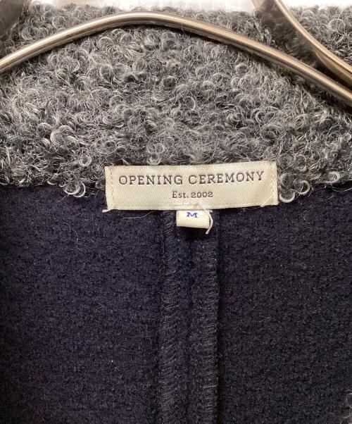 OPENING CEREMONY（オープニングセレモニー）OPENING CEREMONY (オープニングセレモニー) ウール切替ダブルジャケット ネイビー サイズ:SIZE Mの古着・服飾アイテム