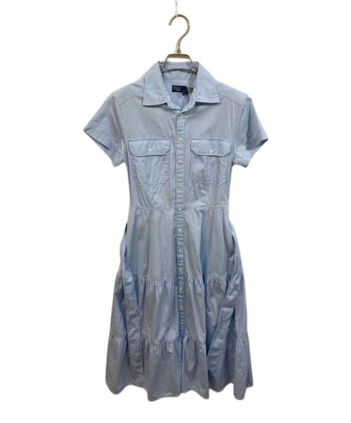 POLO RALPH LAUREN（ポロ・ラルフローレン）POLO RALPH LAUREN (ポロ・ラルフローレン) シャツワンピース ブルー サイズ:	SIZE 2の古着・服飾アイテム