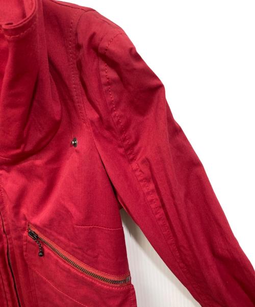Vivienne Westwood RED LABEL（ヴィヴィアンウエストウッドレッドレーベル）Vivienne Westwood RED LABEL (ヴィヴィアンウエストウッドレッドレーベル) 変形ジップジャケット レッド サイズ:SIZE 38の古着・服飾アイテム