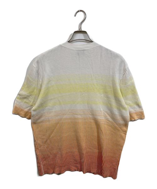 HERMES（エルメス）HERMES (エルメス) グラデーションTシャツ ホワイト×レッド サイズ:SIZE XLの古着・服飾アイテム