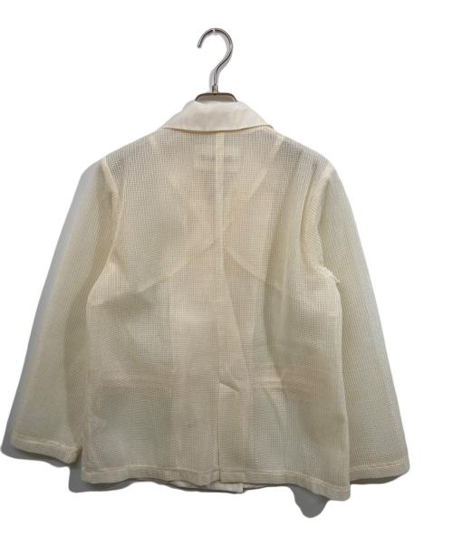 RAY BEAMS（レイ ビームス）RAY BEAMS (レイ ビームス) メッシュ 4ボタン ダブル ジャケット アイボリー サイズ:	SIZE 1の古着・服飾アイテム