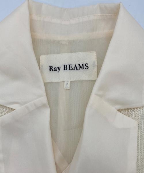 RAY BEAMS（レイ ビームス）RAY BEAMS (レイ ビームス) メッシュ 4ボタン ダブル ジャケット アイボリー サイズ:	SIZE 1の古着・服飾アイテム