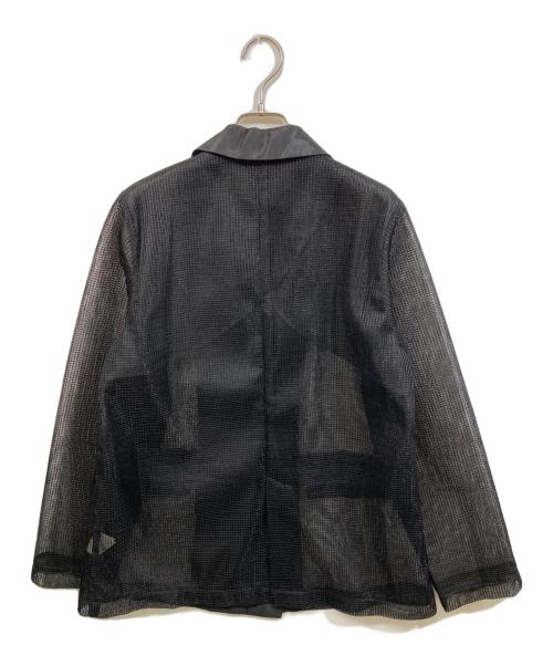 RAY BEAMS（レイ ビームス）RAY BEAMS (レイ ビームス) メッシュ 4ボタン ダブル ジャケット ブラック サイズ:	SIZE 1の古着・服飾アイテム