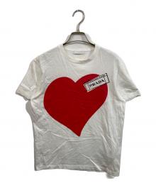 PRADA（プラダ）の古着「ハートロゴTシャツ」｜ホワイト