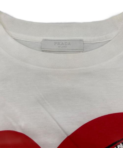 PRADA（プラダ）PRADA (プラダ) ハートロゴTシャツ ホワイト サイズ:SIZE Mの古着・服飾アイテム