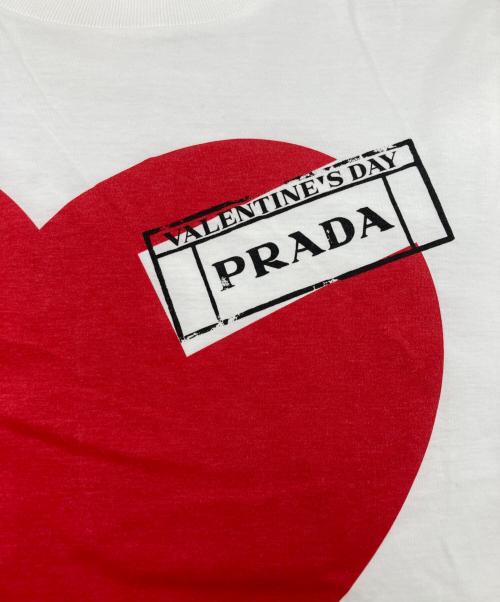 PRADA（プラダ）PRADA (プラダ) ハートロゴTシャツ ホワイト サイズ:SIZE Mの古着・服飾アイテム