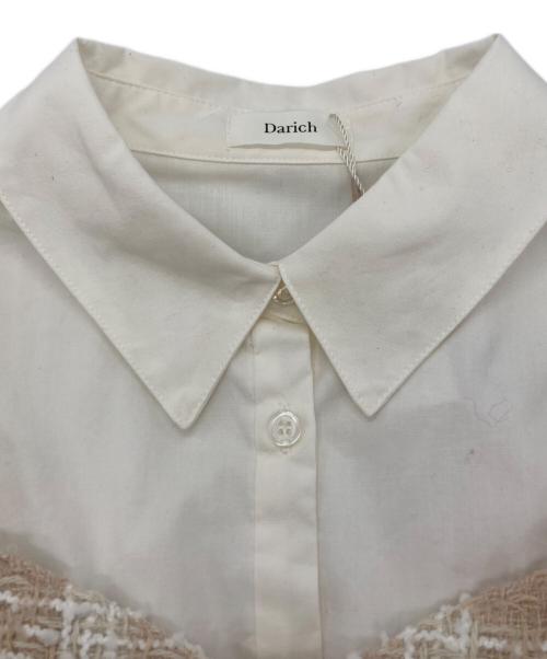 darich（ダーリッチ）darich (ダーリッチ) ツイードコルセットシャツワンピース ホワイト サイズ:Freeの古着・服飾アイテム