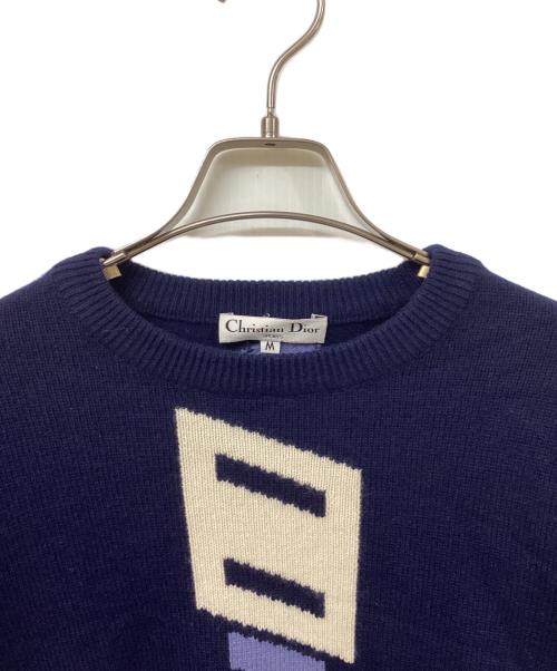 Christian Dior Sports（クリスチャン ディオールスポーツ）Christian Dior Sports (クリスチャン ディオールスポーツ) 古着ニット ネイビー サイズ:SIZE Mの古着・服飾アイテム