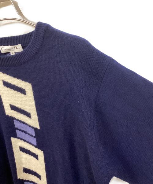 Christian Dior Sports（クリスチャン ディオールスポーツ）Christian Dior Sports (クリスチャン ディオールスポーツ) 古着ニット ネイビー サイズ:SIZE Mの古着・服飾アイテム