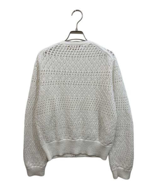 POLO RALPH LAUREN（ポロ・ラルフローレン）POLO RALPH LAUREN (ポロ・ラルフローレン) クロシェニットカーディガン アイボリー サイズ:XLの古着・服飾アイテム