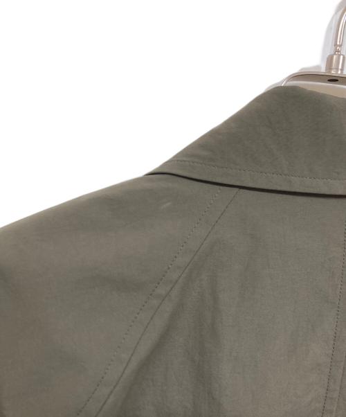 green label relaxing（グリーンレーベルリラクシング）green label relaxing (グリーンレーベルリラクシング) ナイロンオックス ステンカラーコート グリーン サイズ:	SIZE Lの古着・服飾アイテム