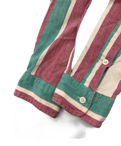 RALPH LAUREN（ラルフローレン）RALPH LAUREN (ラルフローレン) ストライプシャツ ブラウン サイズ:SIZE Lの古着・服飾アイテム