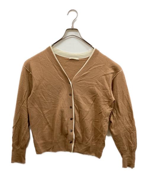 Plage（プラージュ）Plage (プラージュ) TWO TONE Vネック カーディガン ブラウン サイズ:Freeの古着・服飾アイテム