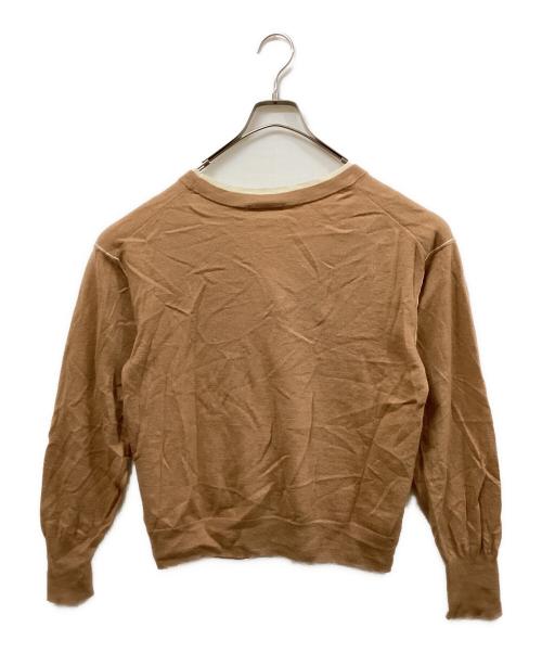 Plage（プラージュ）Plage (プラージュ) TWO TONE Vネック カーディガン ブラウン サイズ:Freeの古着・服飾アイテム