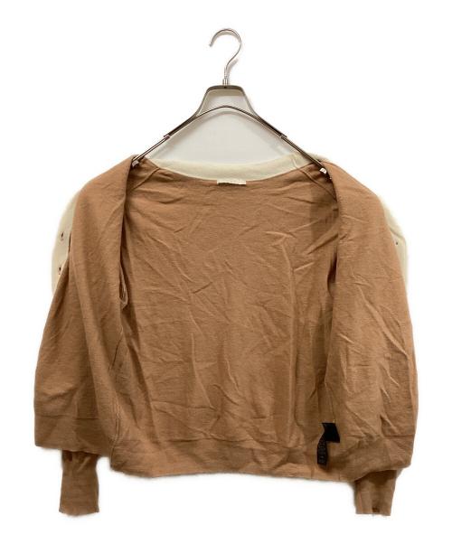 Plage（プラージュ）Plage (プラージュ) TWO TONE Vネック カーディガン ブラウン サイズ:Freeの古着・服飾アイテム