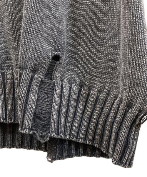WHIMSY（ウィムジー）WHIMSY (ウィムジー) FADED EMJAY SWEATER ブラック サイズ:	SIZE Lの古着・服飾アイテム