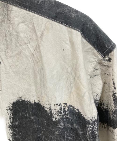 KHOKI（コッキ）khoki (コッキ) ロングシャツ ホワイト×ブラック サイズ:	SIZE 1の古着・服飾アイテム