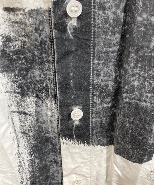 KHOKI（コッキ）khoki (コッキ) ロングシャツ ホワイト×ブラック サイズ:	SIZE 1の古着・服飾アイテム