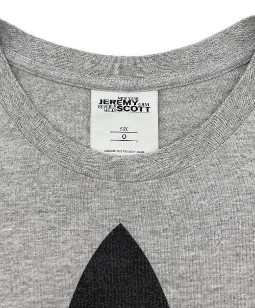 adidas Originals（アディダスオリジナル）adidas Originals (アディダスオリジナル) JEREMY SCOTT (ジェレミー スコット) プリントTシャツ グレー サイズ:Oの古着・服飾アイテム