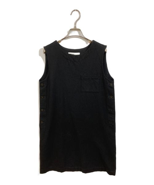 MHL（エムエイチエル）MHL (エムエイチエル) WOOL SERGE ノースリーブ ワンピース ブラック サイズ:	SIZE 2の古着・服飾アイテム