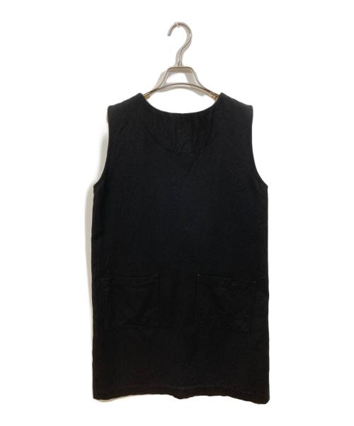 MHL（エムエイチエル）MHL (エムエイチエル) WOOL SERGE ノースリーブ ワンピース ブラック サイズ:	SIZE 2の古着・服飾アイテム