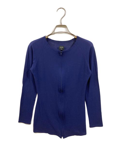 Jean Paul Gaultier FEMME（ジャンポールゴルチエ フェム）Jean Paul GAULTIER FEMME (ジャンポールゴルチエ フェム) ジップシャツブラウス ネイビー サイズ:	SIZE 40の古着・服飾アイテム
