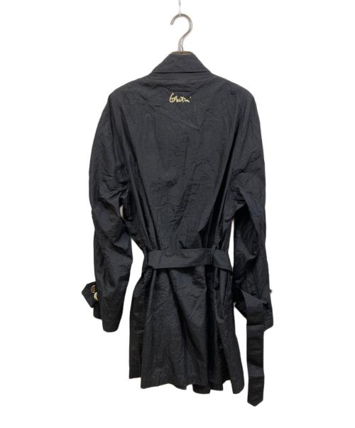 Jean Paul Gaultier FEMME（ジャンポールゴルチエ フェム）Jean Paul Gaultier FEMME (ジャンポールゴルチエ フェム) パッカブルナイロントレンチコート ブラック サイズ:SIZE 40の古着・服飾アイテム
