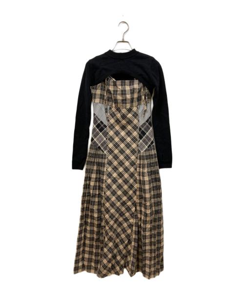 ANDMARY（アンドマリー）ANDMARY (アンドマリー) Nadia check long dress ブラック サイズ:	SIZE Freeの古着・服飾アイテム