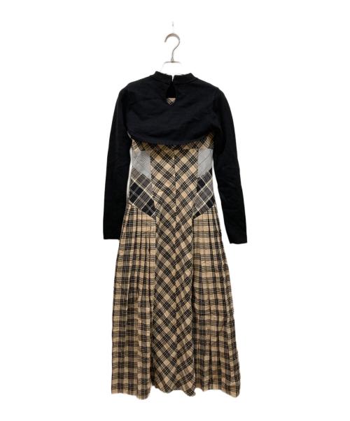 ANDMARY（アンドマリー）ANDMARY (アンドマリー) Nadia check long dress ブラック サイズ:	SIZE Freeの古着・服飾アイテム