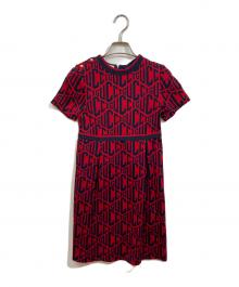 GUCCI（グッチ）の古着「GGパール コットン ドレス ワンピース」｜レッド