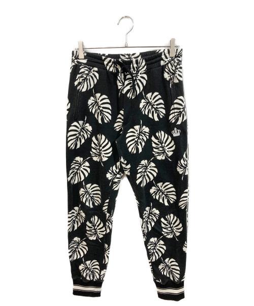 DOLCE & GABBANA（ドルチェ＆ガッバーナ）DOLCE & GABBANA (ドルチェ＆ガッバーナ) 総柄プリントスウェットパンツ ブラック サイズ:44の古着・服飾アイテム
