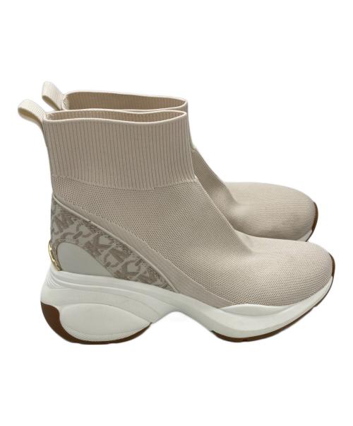 MICHAEL KORS（マイケル・コース）MICHAEL KORS (マイケル・コース) ストレッチニットロゴソックスニーカー アイボリー サイズ:8.5の古着・服飾アイテム