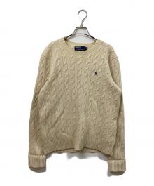 POLO RALPH LAUREN（ポロ・ラルフローレン）の古着「ケーブルニット」｜アイボリー
