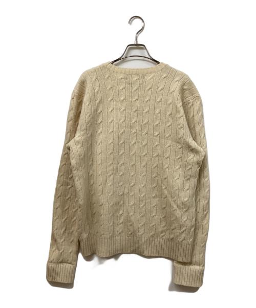 POLO RALPH LAUREN（ポロ・ラルフローレン）POLO RALPH LAUREN (ポロ・ラルフローレン) ケーブルニット アイボリー サイズ:SIZE Mの古着・服飾アイテム