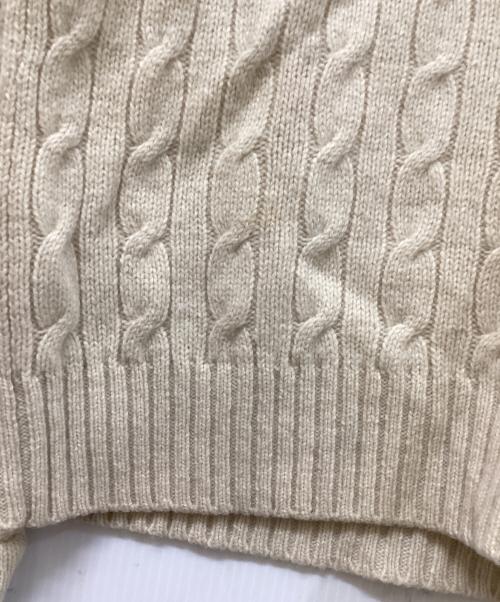 POLO RALPH LAUREN（ポロ・ラルフローレン）POLO RALPH LAUREN (ポロ・ラルフローレン) ケーブルニット アイボリー サイズ:SIZE Mの古着・服飾アイテム