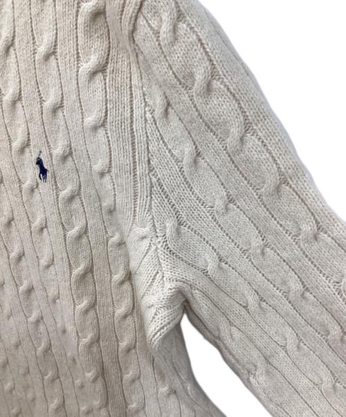 POLO RALPH LAUREN（ポロ・ラルフローレン）POLO RALPH LAUREN (ポロ・ラルフローレン) ケーブルニット アイボリー サイズ:SIZE Mの古着・服飾アイテム