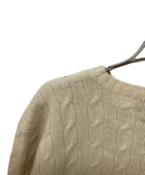 POLO RALPH LAUREN（ポロ・ラルフローレン）POLO RALPH LAUREN (ポロ・ラルフローレン) ケーブルニット アイボリー サイズ:SIZE Mの古着・服飾アイテム