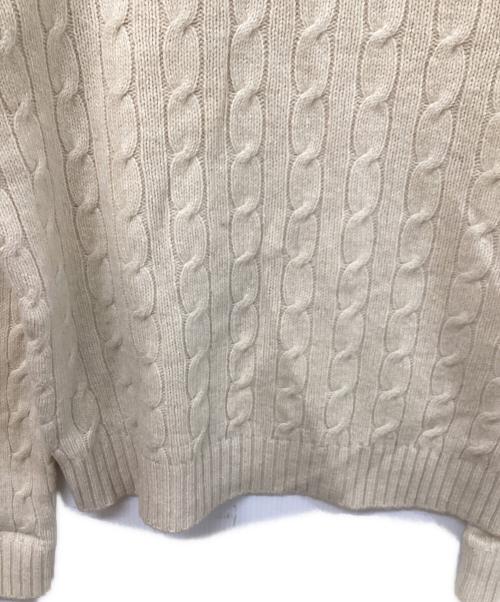 POLO RALPH LAUREN（ポロ・ラルフローレン）POLO RALPH LAUREN (ポロ・ラルフローレン) ケーブルニット アイボリー サイズ:SIZE Mの古着・服飾アイテム