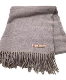 Acne studios（アクネ ストゥディオズ）の古着「フリンジウールスカーフ」｜グレー