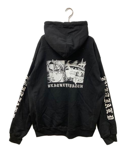 THE BLACK EYE PATCH（ブラックアイパッチ）THE BLACK EYE PATCH (ブラックアイパッチ) INITIAL D HOODIE ブラック サイズ:XLの古着・服飾アイテム
