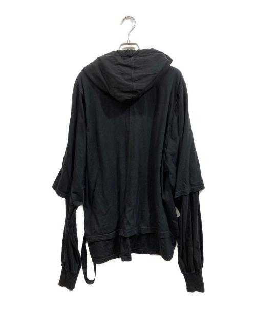 RICK OWENS DRKSHDW（リックオウエンス ダークシャドウ）RICK OWENS DRKSHDW (リックオウエンス ダークシャドウ) Hustler Hoodie ブラック サイズ:SIZE Mの古着・服飾アイテム