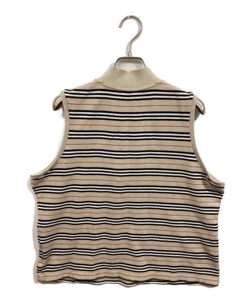 BURBERRY LONDON（バーバリーロンドン）BURBERRY LONDON (バーバリーロンドン) ノースリーブノバチェックポロシャツ ベージュ サイズ:	SIZE 15の古着・服飾アイテム