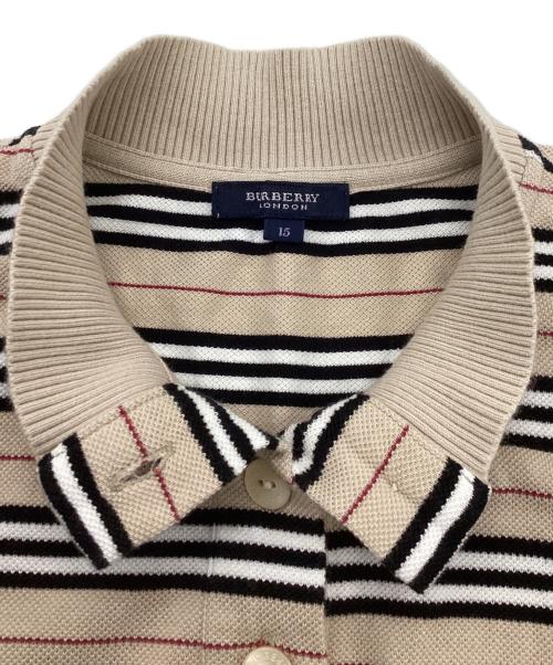 BURBERRY LONDON（バーバリーロンドン）BURBERRY LONDON (バーバリーロンドン) ノースリーブノバチェックポロシャツ ベージュ サイズ:	SIZE 15の古着・服飾アイテム