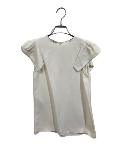 MIU MIU（ミュウミュウ）MIU MIU (ミュウミュウ) ノースリーブブラウス アイボリー サイズ:	SIZE 36の古着・服飾アイテム