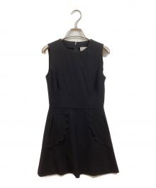 RED VALENTINO（レッドヴァレンティノ）の古着「ノースリーブ・キャミソールワンピース」｜ブラック