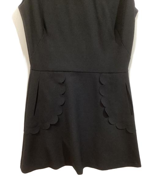 RED VALENTINO（レッドヴァレンティノ）RED VALENTINO (レッドヴァレンティノ) ノースリーブ・キャミソールワンピース ブラック サイズ:SIZE 38の古着・服飾アイテム